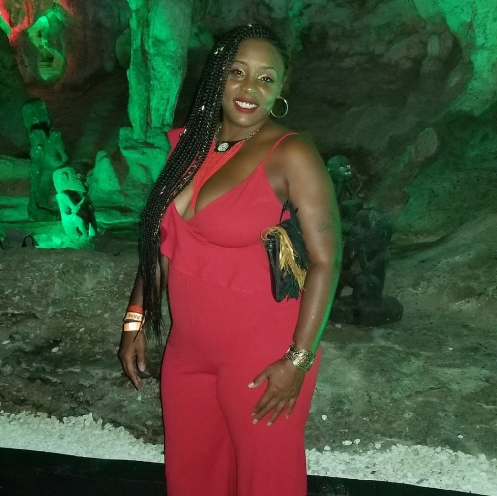 Red one shoulder ruffle jumper